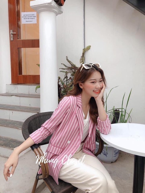 Áo Khoác Kẻ Cổ Vest cực Xinh | BigBuy360 - bigbuy360.vn