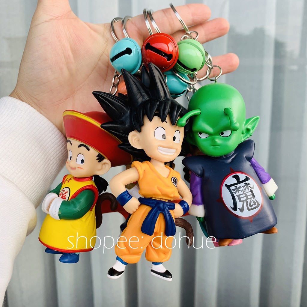 Móc Khóa Mô Hình Dragon Ball Songoku Chichi Krilin Gohan Piccolo Chibi Cao 11cm