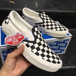 Giày Vans lười caro lót da nam nữ