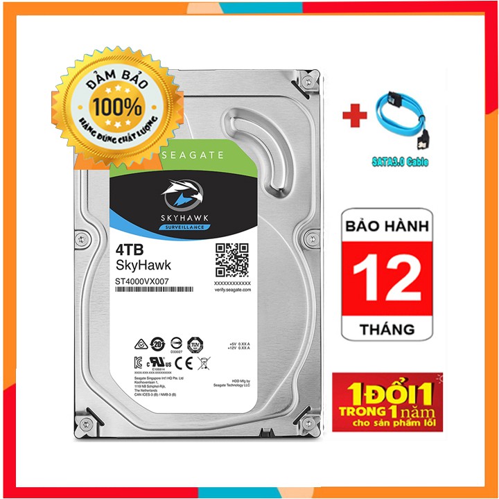 Ổ cứng Camera Seagate SkyHawk 4Tb 3,5" SATA3