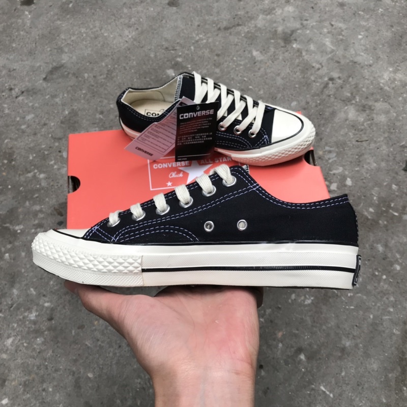 Giày Thể Thao Con ver.se đen trắng thấp nam nữ