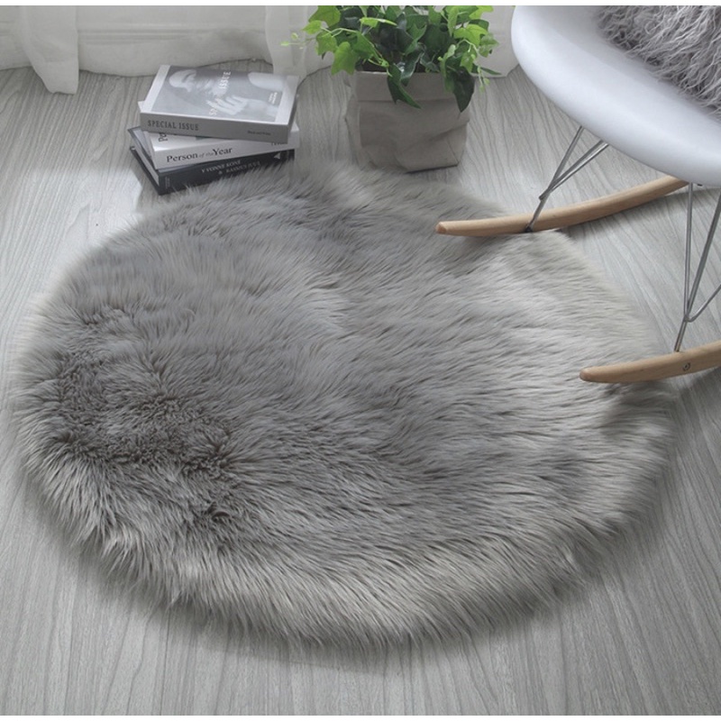 Thảm lông nhân tạo chụp ảnh sản phẩm decor nhà cửa