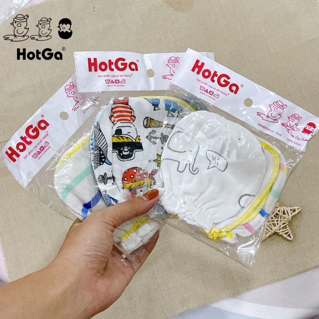 Bao Tay Cho Bé Sơ Sinh HOTGA Vải Cotton Mềm Mịn