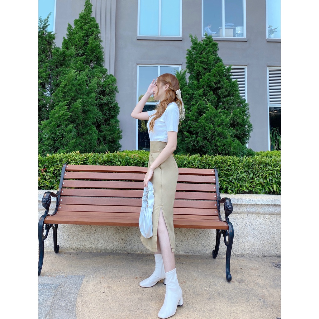 Chân Váy Dài Eo Cao Chất Kaki JxJ