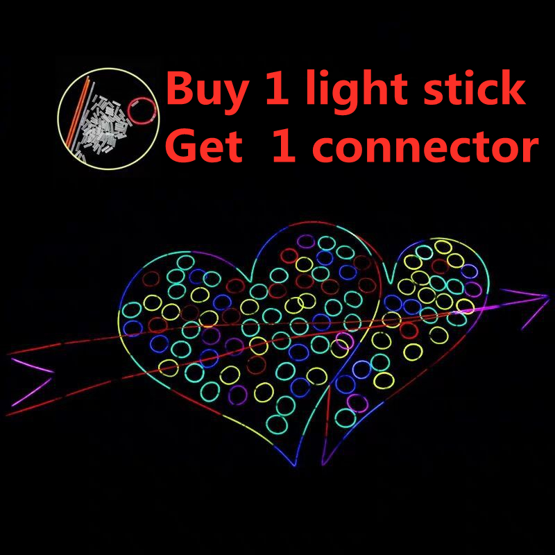 Que dạ quang phát sáng dùng một lần làm vòng đeo tay/ dây chuyền/ cài tóc/ nón cổ vũ trang trí tiệc