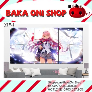 Tranh Canvas Anime bộ 3 tấm Darling in the Franxx - Zero 2 và những chú chim