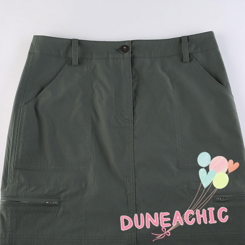 DUNEA Chân Váy Dáng Chữ A Màu Sắc Đơn Giản Thời Trang Dành Cho Nữ