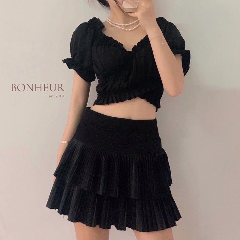 Áo Voan Bèo Cột Dây Nữ Tính A4