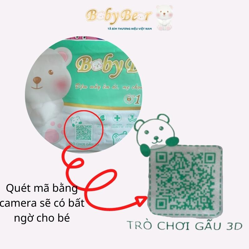 Bỉm BOBY BEAR đai đệm mây không lo hằn bụng, siêu hấp thụ, sức chứa 12 giờ NB32/S48/Md46/Mq44/L42/XL40/XXL38/XXXL36