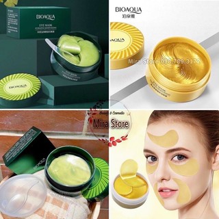 HỘP 60 MIẾNG Mask mắt bioaqua vàng và tảo xanh