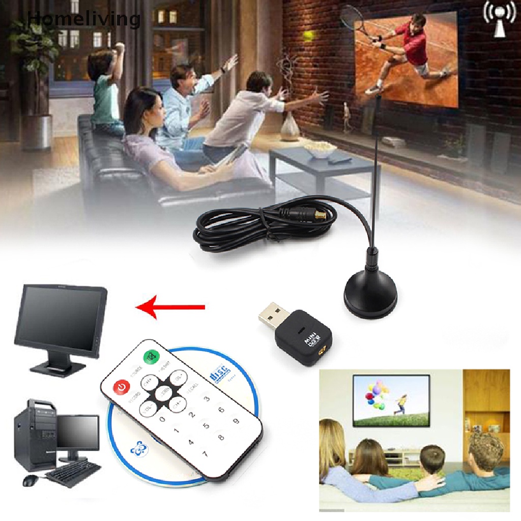 Bộ thu sóng truyền hình kỹ thuật số DVB-T2/T DVB-C USB 2.0 TV kèm điều khiển từ xa