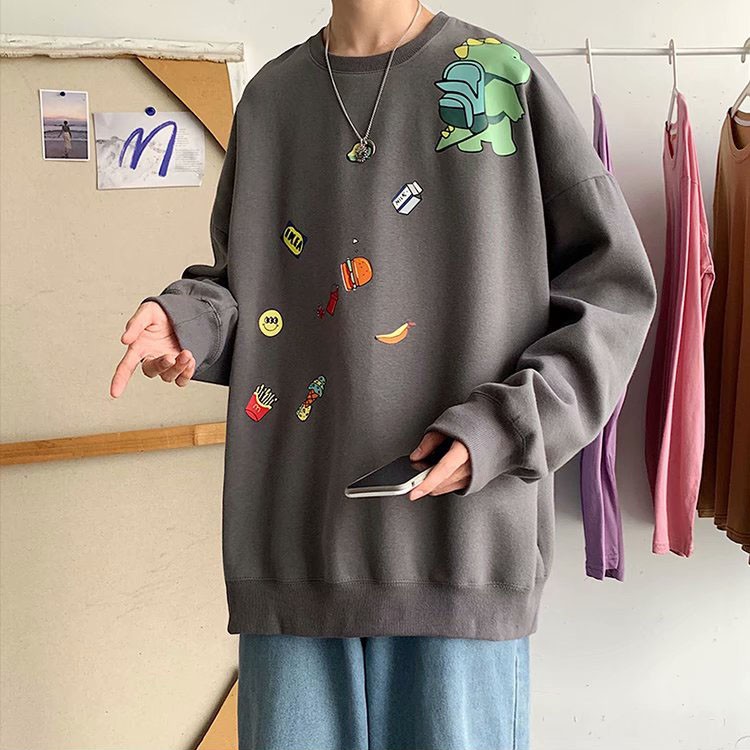 Áo Nỉ Tay Dài In Hình Hoạt Hình Trẻ Trung Cho Cặp Đôi | BigBuy360 - bigbuy360.vn