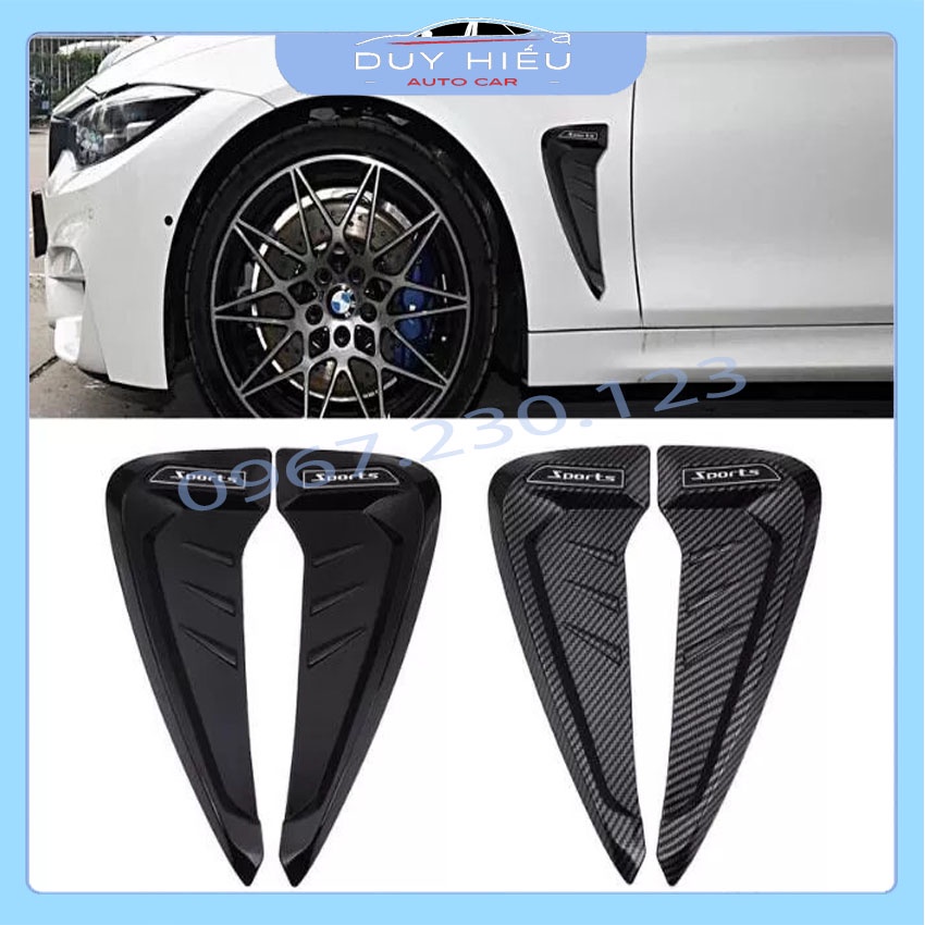 Ốp mang cá mập sườn xe ô tô cacbon hàng chất lương cao lắp cho các hãng xe
