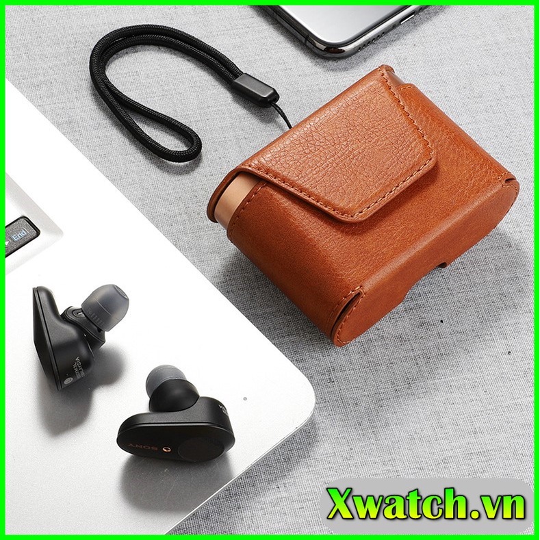 Case Sony WF 1000xM3 WF -1000XM4 - Bao da , hộp đựng tai nghe Sony WF-1000xM3