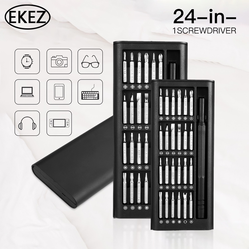 Set tua vít EKEZ nam châm 24 chi tiết sửa chữa điện thoại tô vít đa năng tiện dụng