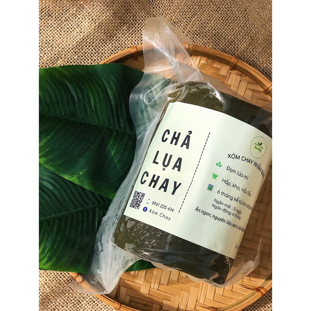 CHẢ LỤA CHAY NHÀ LÀM TỪ ĐẠM LÚA MÌ - 100% TỰ NHIÊN