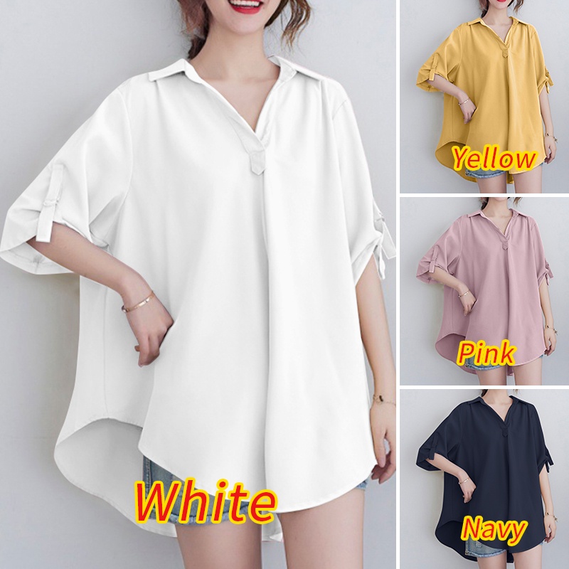 Zanzea Áo Nữ Tay Lửng Cổ Chữ V Thời Trang Thanh Lịch