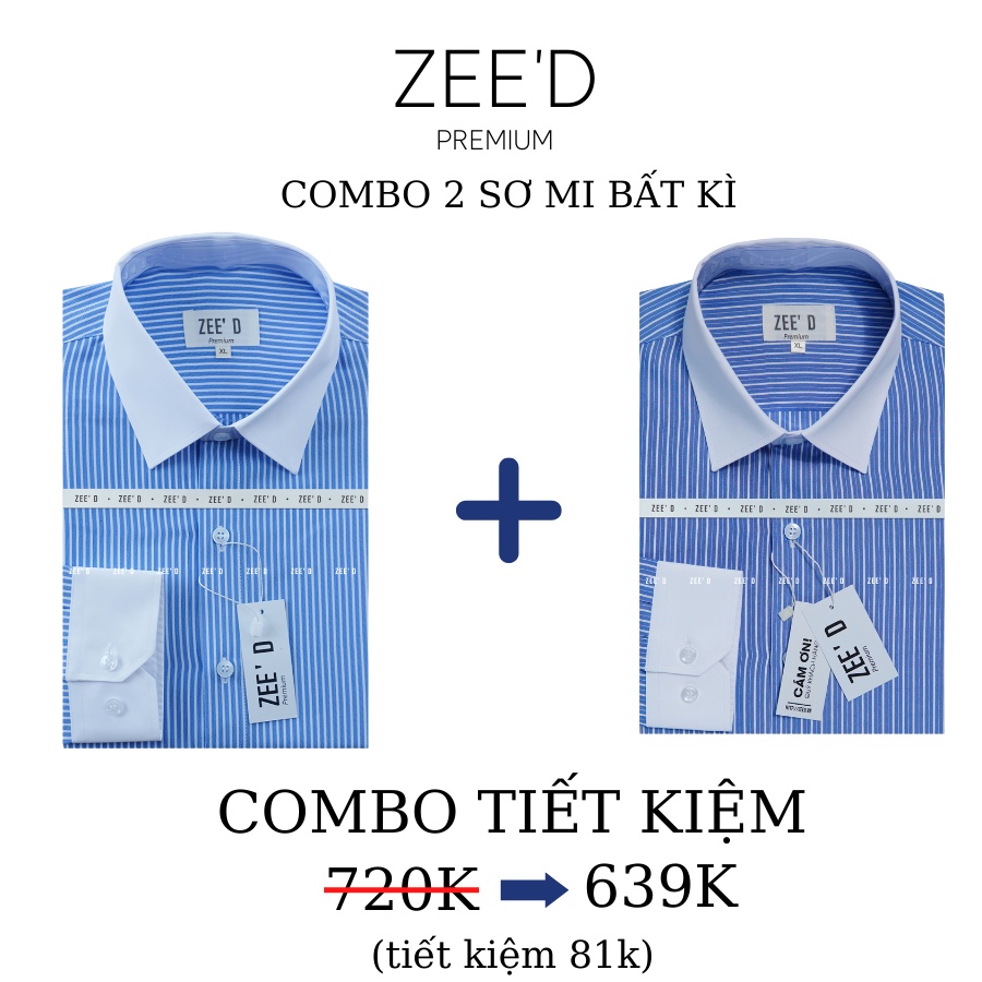 Combo 2 sơ mi công sở cao cấp ZEE'D tiết kiệm