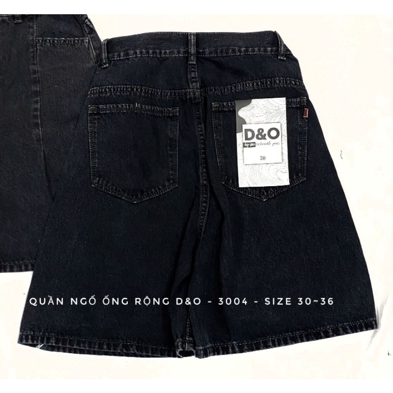 (Bigsize 30-36) Quần Suông Không Giãn Ống Rộng, Quần Short Jean Lưng Cao