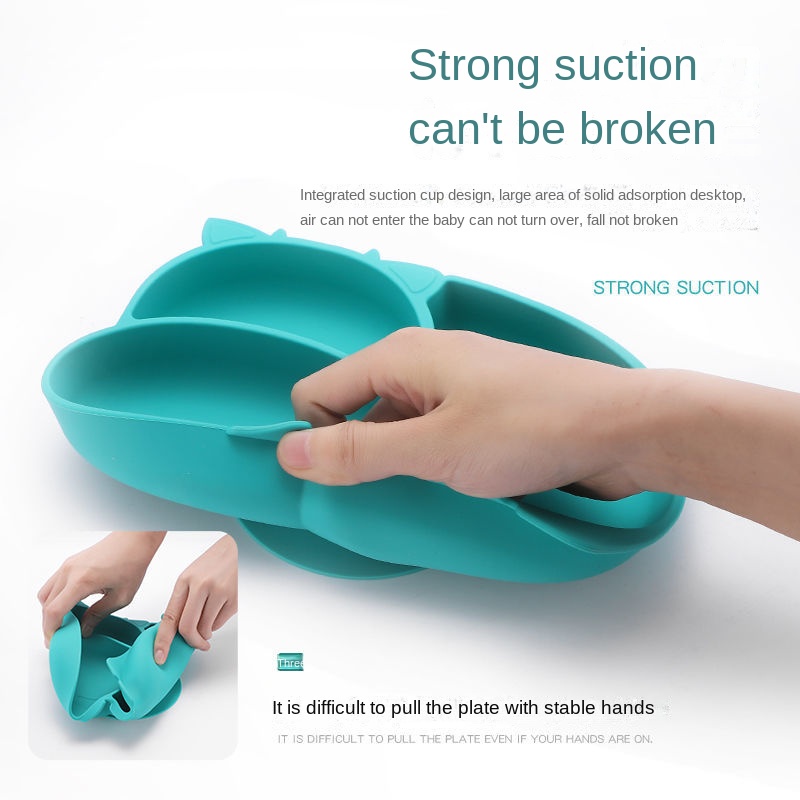 ♛Bộ Dụng Cụ Ăn Uống Bằng Silicone Tiện Dụng Cho Bé