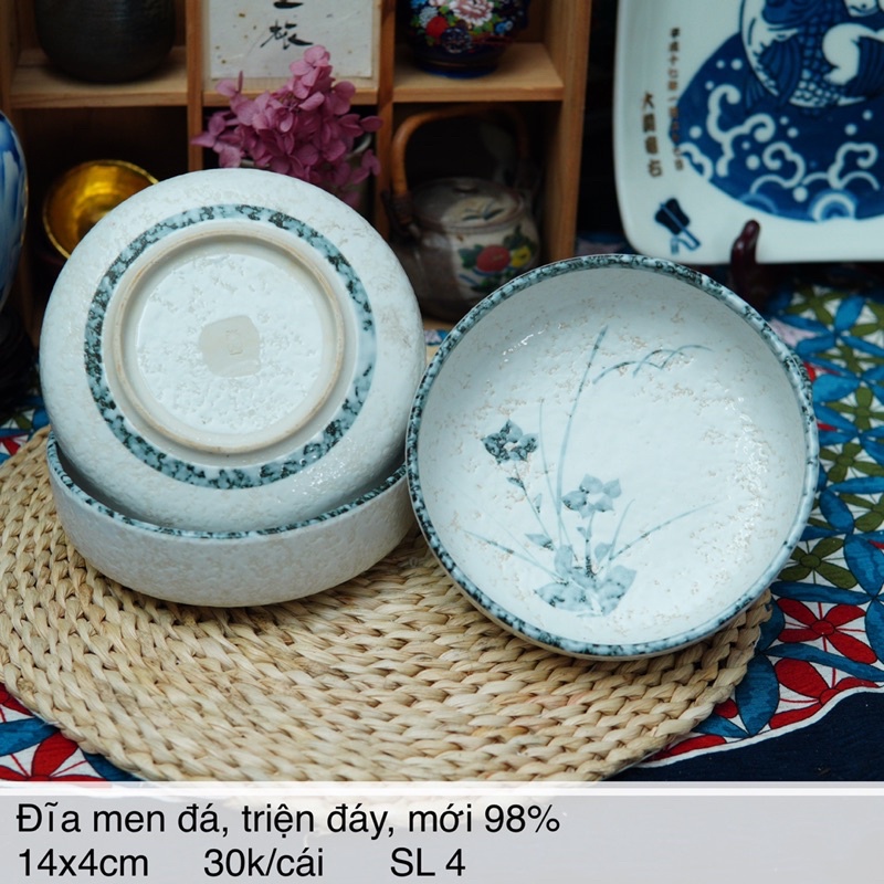 Đĩa Men Đá Sâu Lòng - Gốm Sứ Nhật Bản
