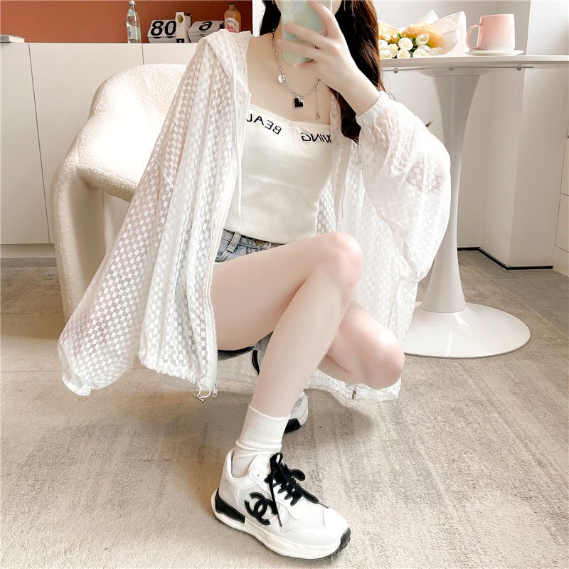 Áo Khoác Mỏng Xuyên Thấu Dáng Rộng Thời Trang Mùa Hè Dành Cho Nữ 2022