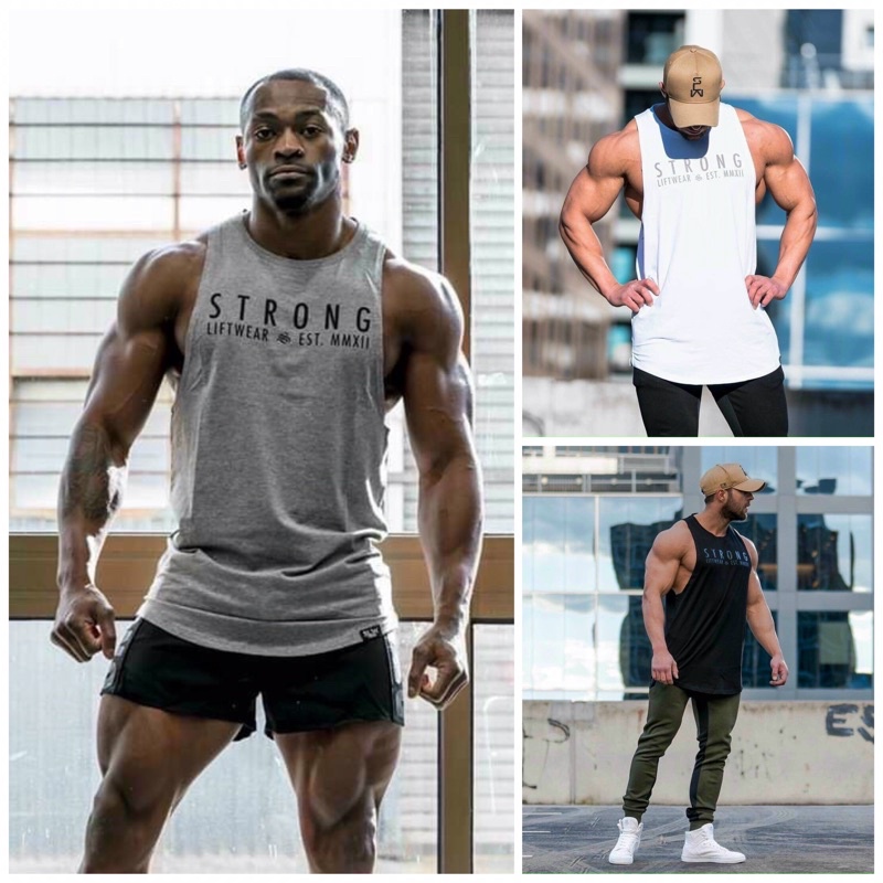 Áo tanktop tập gym nam ,áo 3 lỗ tập gym nam thun co giãn thấm hút mồ hôi