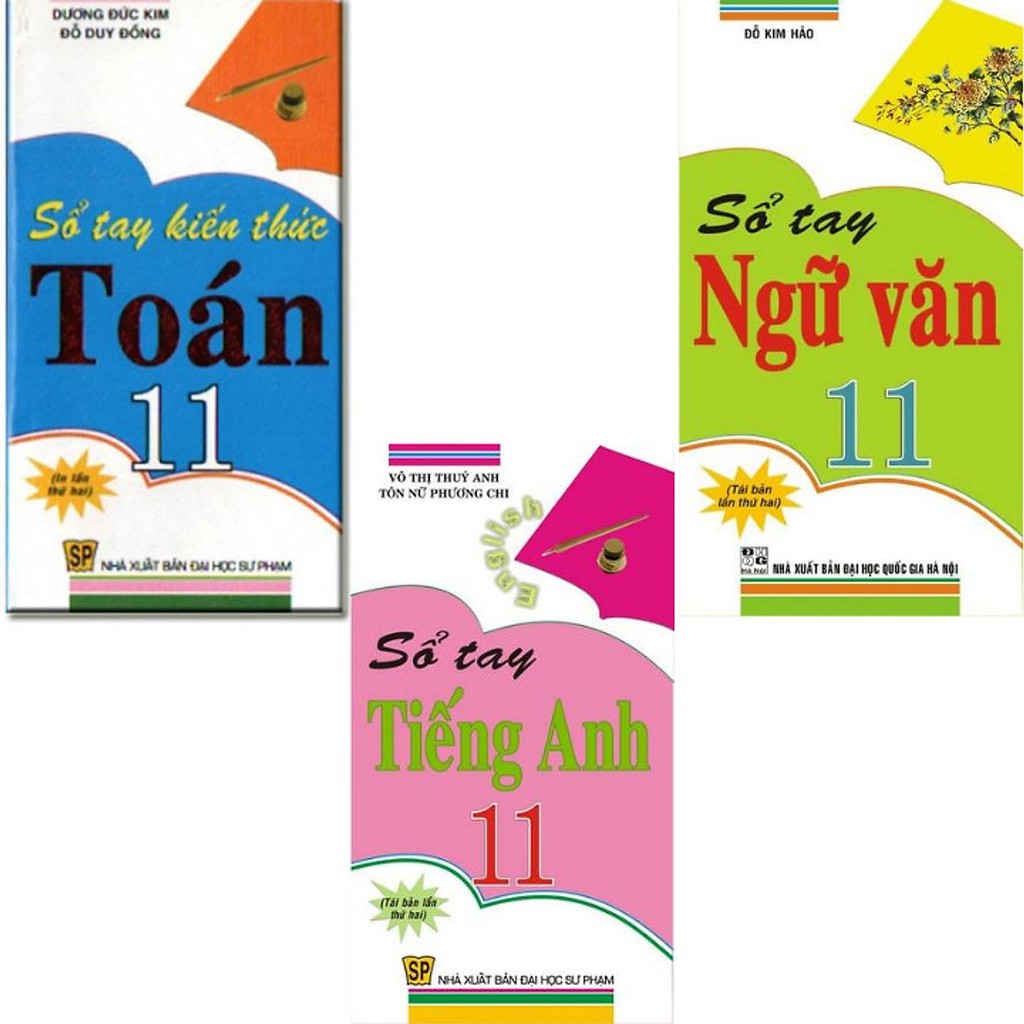 Sách - Combo Sổ tay kiến thức toán + tiếng anh + ngữ văn lớp 11 ( 3 cuốn )