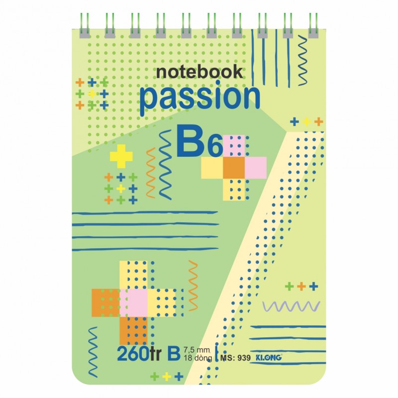 Sổ lò xo kép ngang B6 - 260 trang KLONG MS: 939