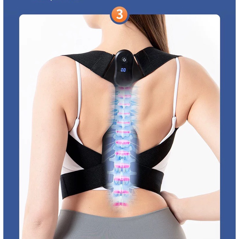 Đai Chống Gù Cảnh Báo Rung Thông Minh Màn Hình Kỹ Thuật Số Cao Cấp