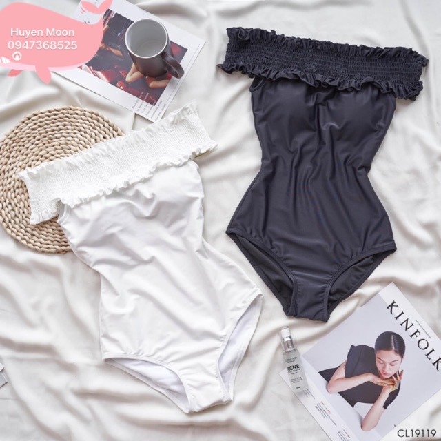 Bộ bơi liền một mảnh trễ vai chun | BigBuy360 - bigbuy360.vn