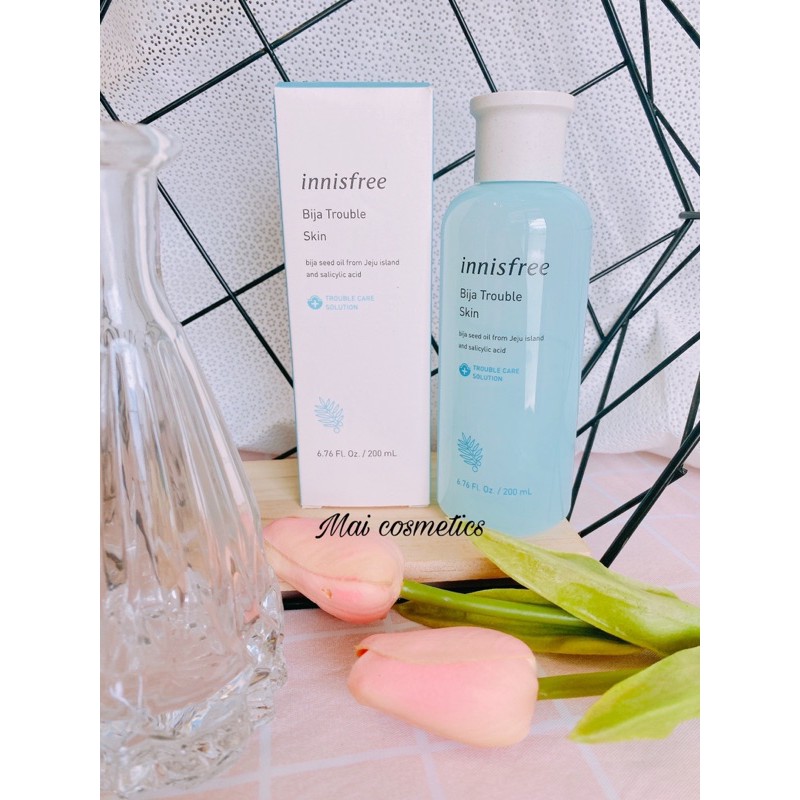 💧TONER Dành Cho Da Mụn Innifree Jeju Bija Trouble Skin