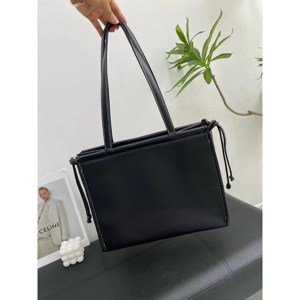 TNS-Túi tote công sở form vuông  Luxo tote bag--tone đen classic