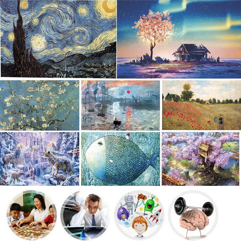 Bộ Đồ Chơi Xếp Hình Gồm 1000 Mảnh Dễ Thương Dành Cho Bé