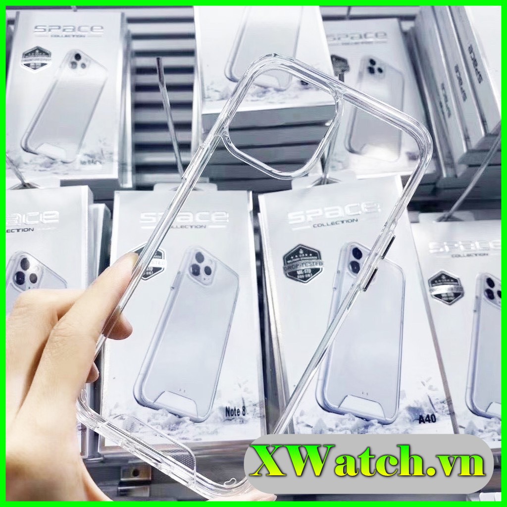 Ốp lưng Space iPhone X / XS / XS max / 12 12 pro max / 11 11 pro max viền dẻo chống sốc không ố màu