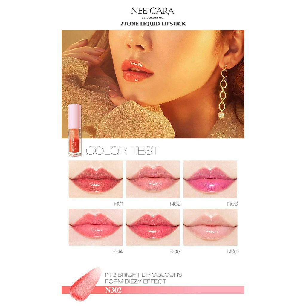 [ HÀNG CÓ SẴN ] SON NEE CARA TINT BÓNG "2 TONE LIQUID LIPSTICK" | WebRaoVat - webraovat.net.vn