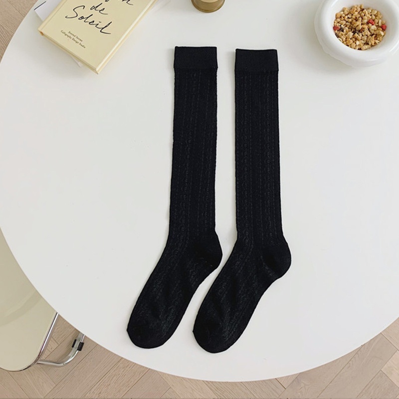 Xixi Vớ Lưới Mỏng Màu Trơn Cổ Cao Đến Đầu Gối In Họa Tiết Lá Cây Thời Trang Mùa Hè Cho Nữ