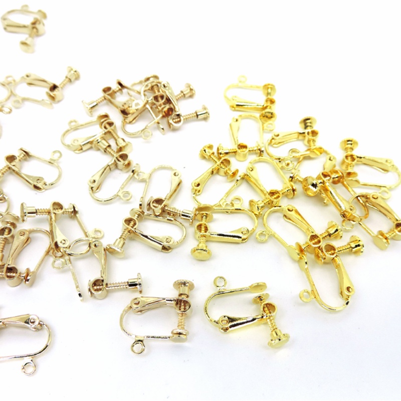 1 Khuyên Kẹp Vành Tai Màu Vàng / Bạc / Vàng Hồng Hình Xoắn Ốc Nhiều Màu Sắc