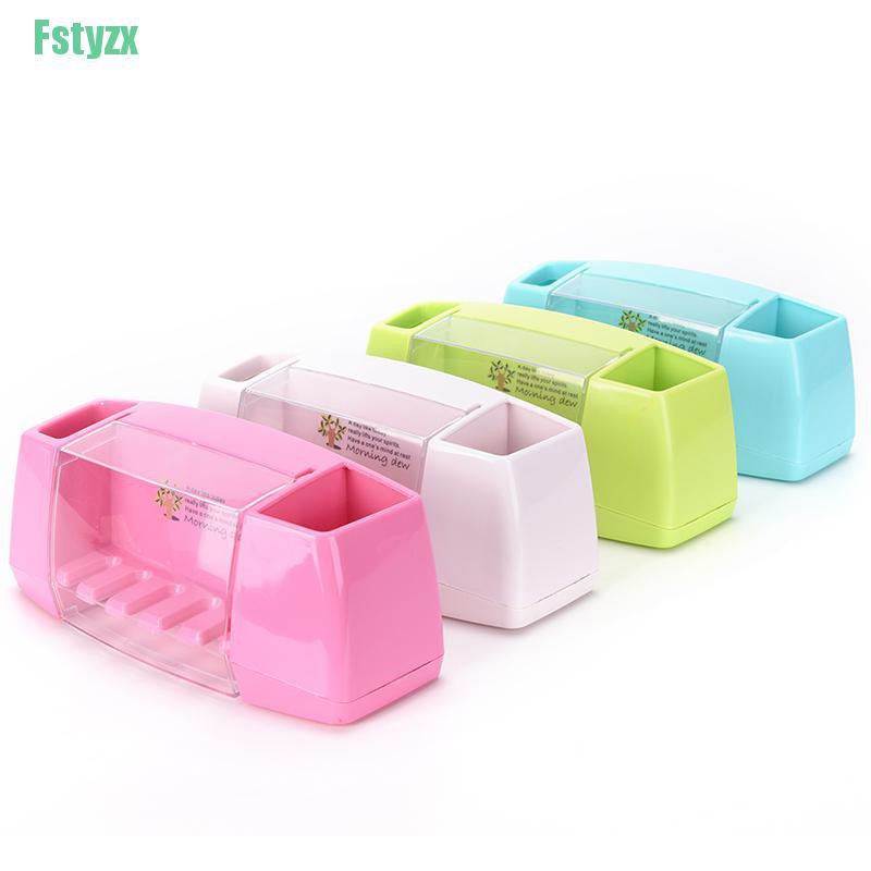 fstyzx Multifunctional toothbrush holder storage box bathroom accessories suction hooks