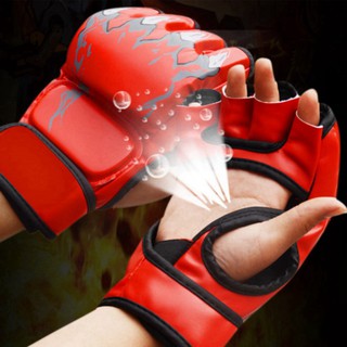 [FLASH❤️SALE] Găng tay tập võ đấm bốc hở ngón, Bao tay MMA đấm bao cát tập Muay Thai cụt ngón giá rẻ