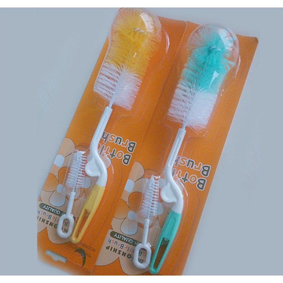 [Mã 267FMCGSALE giảm 8% đơn 500K] Bộ cọ bình sữa, núm ti quay 360 độ Bottle