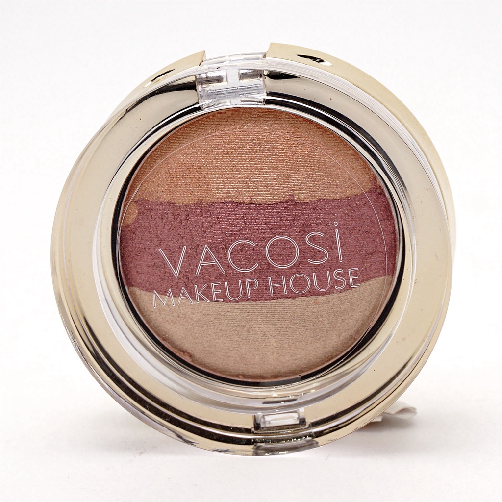 Phấn mắt Vacosi 3 màu hộp tròn VP06-01 Brownie | BigBuy360 - bigbuy360.vn