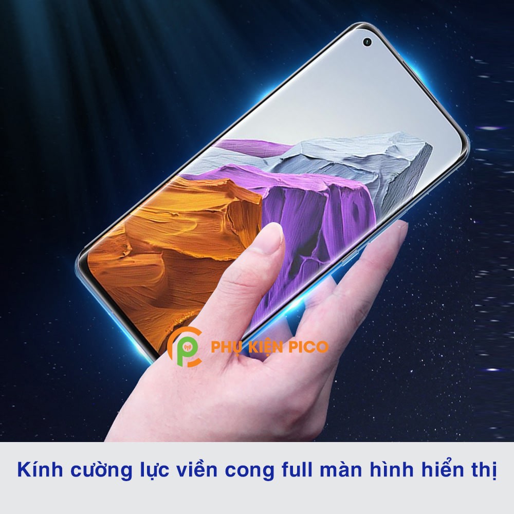 Kính cường lực Xiaomi Mi 11 Pro viền vô cực full keo full màn nhận vân tay màn hình - Dán màn hình Xiaomi Mi 11 Pro