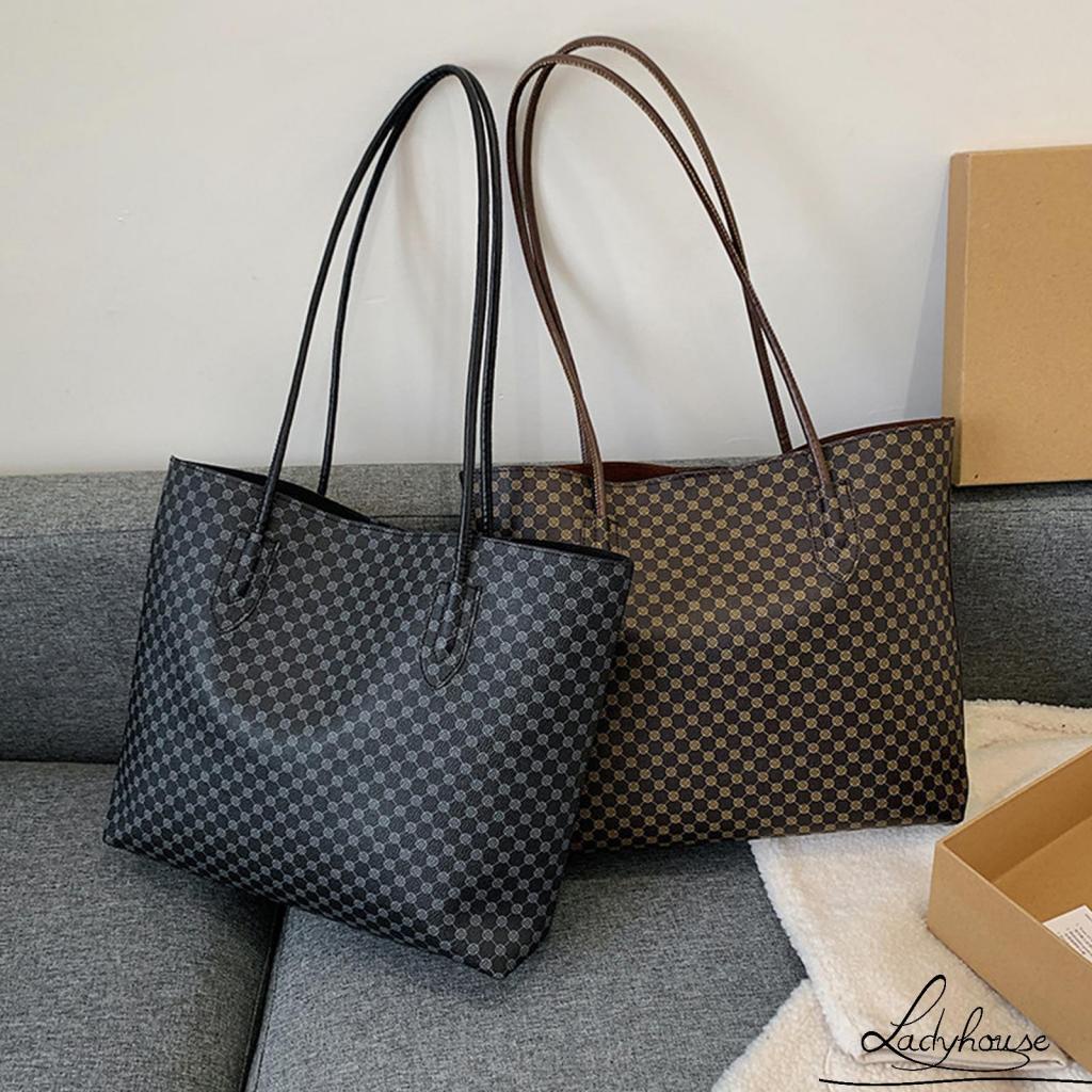 Set 2 Túi Xách Da Sức Chứa Lớn Phong Cách Boho Cổ Điển Cho Nữ