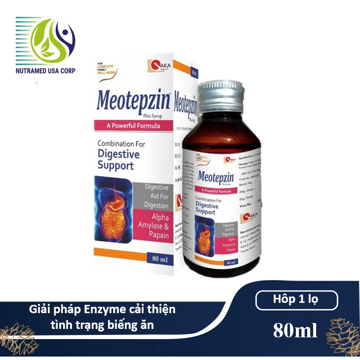 MEOTEPZIN Plus  - Giải pháp enzyme , cải thiện tình trạng biếng ăn- Hãng dược phẩm Nutramed