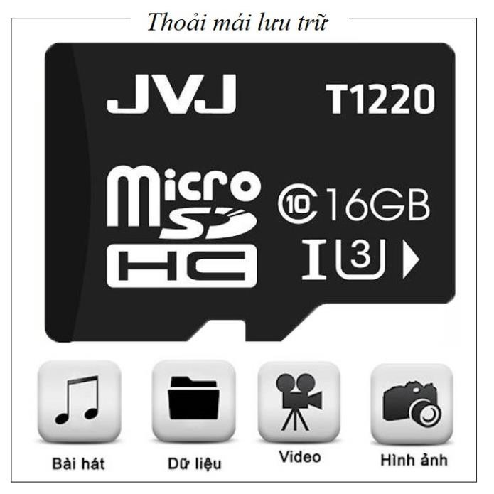 Thẻ nhớ 128Gb/64Gb/32Gb/16Gb JVJ Pro U3 Class 10–chuyên dụng cho CAMERA, Điện thoại, Máy ảnh,... tốc độ cao 95Mb-140Mb/s