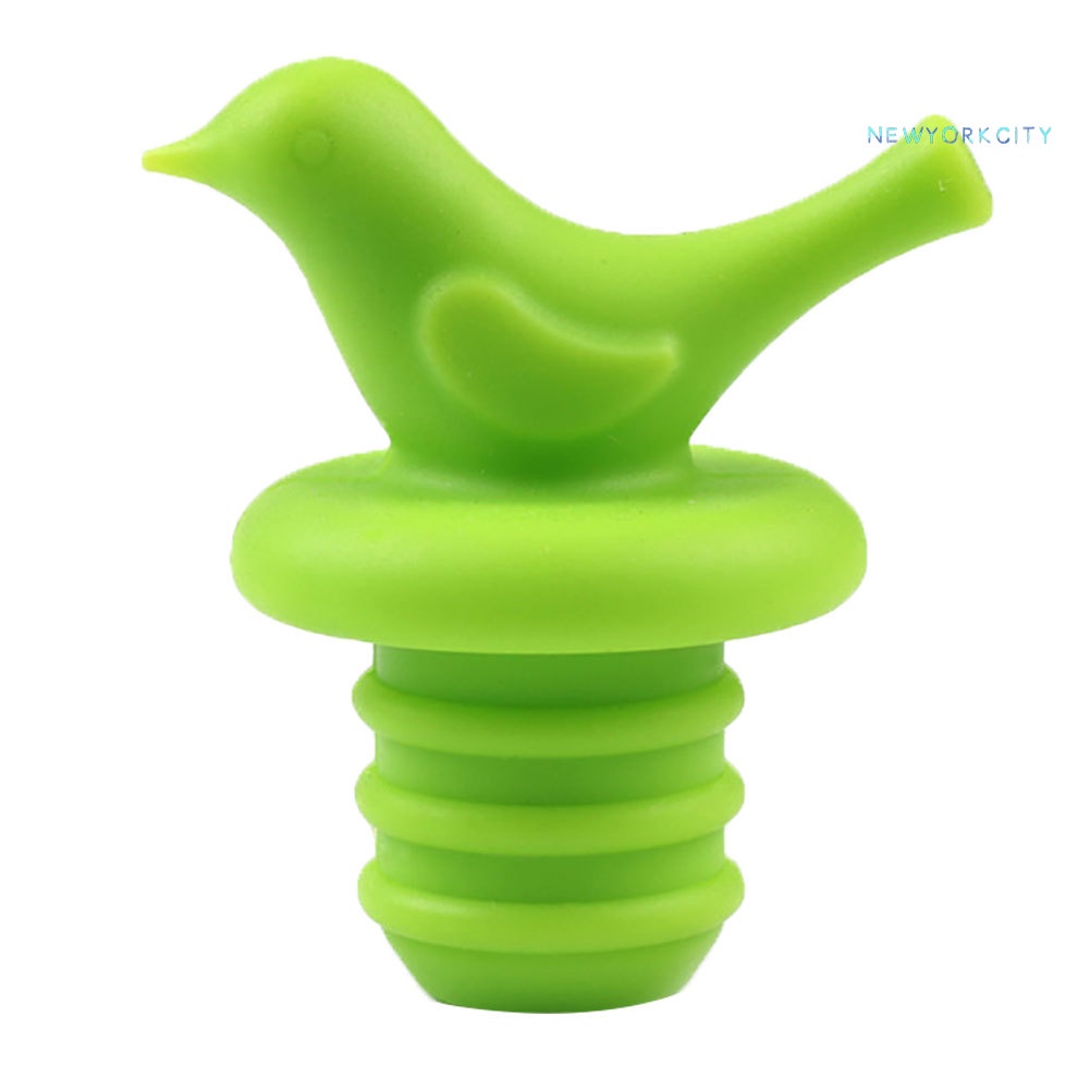 Nắp Đậy Chai Rượu Vang Bằng Silicone Hình Chú Chim Nhỏ Dễ Thương Tiện Dụng