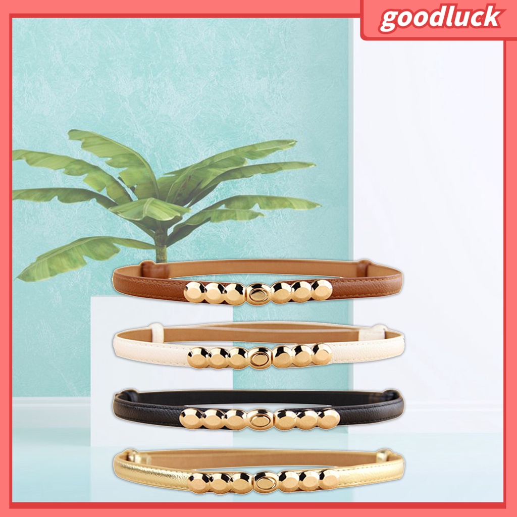 Thắt Lưng Giả Da Khóa Hợp Kim Điều Chỉnh Được Thời Trang Cho Nữ