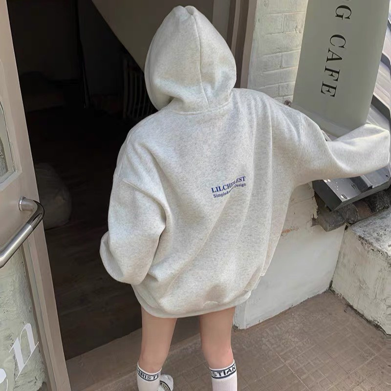 Áo nỉ có mũ,áo hoodie màu áo xám sang chảnh,họa tiết ARRI