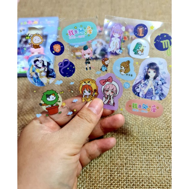 Hộp sticker 12 cung hoàng đạo (4 tờ)